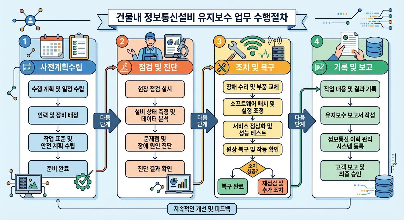 건물내 정보통신설비 유지보수 업무 수행절차
